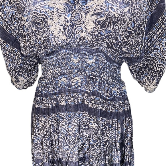 Love Kyla Seo Caite Anthropologie Tori Blue & White Embroidered Maxi Dress - S - Picture 3 of 13